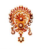 Antique Seed Pearl Brooch 