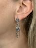 Vintage 1.57ct Aquamarine and Diamond Earrings in 18kt Yellow Gold and Silver