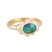 Audrius Krulis Opal and Diamond Ring