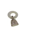 Birks Sterling Silver and Mother of Pearl Teething Ring 