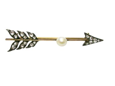 Diamond Arrow Brooch