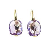 Modern Amethyst Drop Earrings