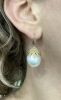 Modern Baroque Pearl and Diamond Earrings in 18kt Yellow Gold