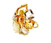 Modern Multi Gemstone Ring