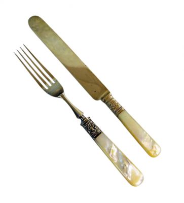 Mother of Pearl Handled Dinner Forks & Knives