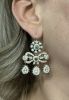 Vintage Pearl & Emerald Girandole Earrings in 12kt Yellow Gold