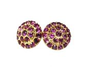 Vintage Pink Sapphire Cluster Earrings