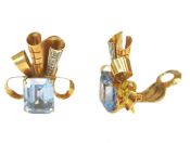 Retro Topaz Earrings