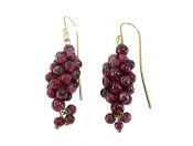 Ruby Cluster Earrings