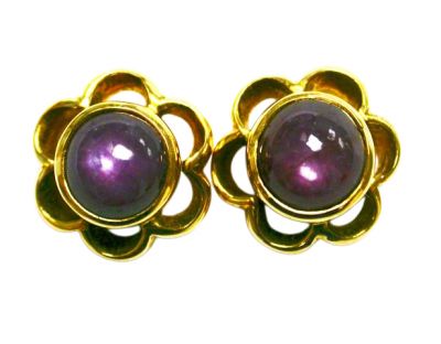 Star Ruby Stud Earrings