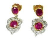 Ruby and Diamond Earrings