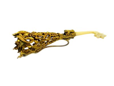 Tussie Mussie Gilt and Mother of Pearl Victorian