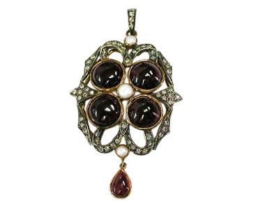 Victorian Style Garnet Pendant
