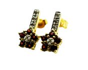 Vintage Garnet and Diamond Earrings