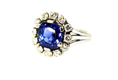Vintage Sapphire and Diamond Ring