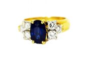Vintage Sapphire and Diamond Ring