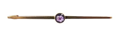 Vintage Amethyst Bar Brooch