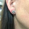 Modern Diamond Stud Earrings