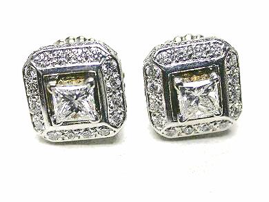 Modern Diamond Stud Earrings