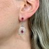 Rock Crystal Ruby Earrings