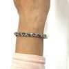 Diamond Floral Hinged Bangle Bracelet