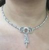 Retro Platinum and Diamond Necklace