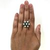 Pearl and Chrysoprase Cluster Ring