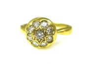 Vintage Rosette Diamond Cluster Ring