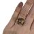 Retro Diamond and Synthetic Ruby Floral Ring