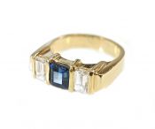 Vintage Sapphire and Diamond Ring