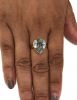 Vintage 7.92ct Pear Shaped Aquamarine Solitaire Ring in 14kt Yellow Gold