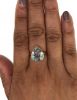 Vintage 7.92ct Pear Shaped Aquamarine Solitaire Ring in 14kt Yellow Gold