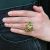 Vintage Sapphire Emerald Ruby Floral Cluster Ring