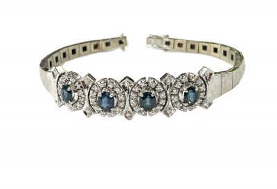 Vintage Sapphire and Diamond Bracelet