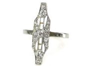 Edwardian Diamond Navette Ring