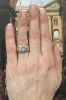 Modern 2.16ct Diamond Solitaire Platinum and 18kt Ring