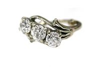 Vintage 3 Diamond Ring