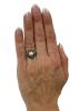 Vintage 7.45mm Freshwater Pearl and Diamond 18kt Ring