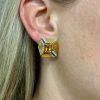 Orange Sapphire Earrings