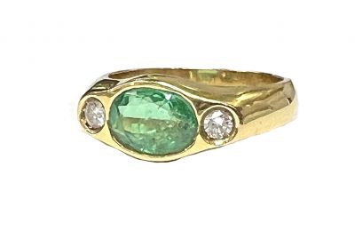 Vintage Emerald and Diamond Ring