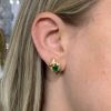 Vintage Emerald and Diamond Earrings