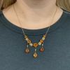 Vintage 16.43ct Citrine Lavalier 10kt Necklace