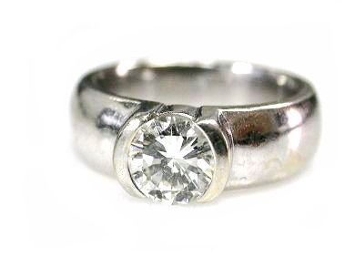 Modern Diamond Solitaire Ring
