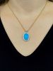 Vintage Turquoise and Diamond Pendant