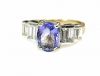 Vintage Tanzanite and Diamond Ring