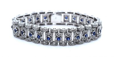 Vintage Sapphire and Diamond Bracelet