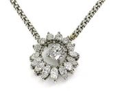 Modern Diamond Pendant Necklace