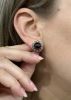 Vintage 7.45ct Garnet Studs in 18kt Yellow Gold and Silver