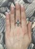 Edwardian .66ct Aquamarine and Diamond Ring in 18kt Yellow Gold and Silver