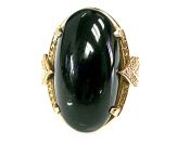 Antique Onyx Solitaire Ring
